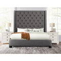 SH229NDGRK-1EK KING BED WITH DARK GRAY FABRIC