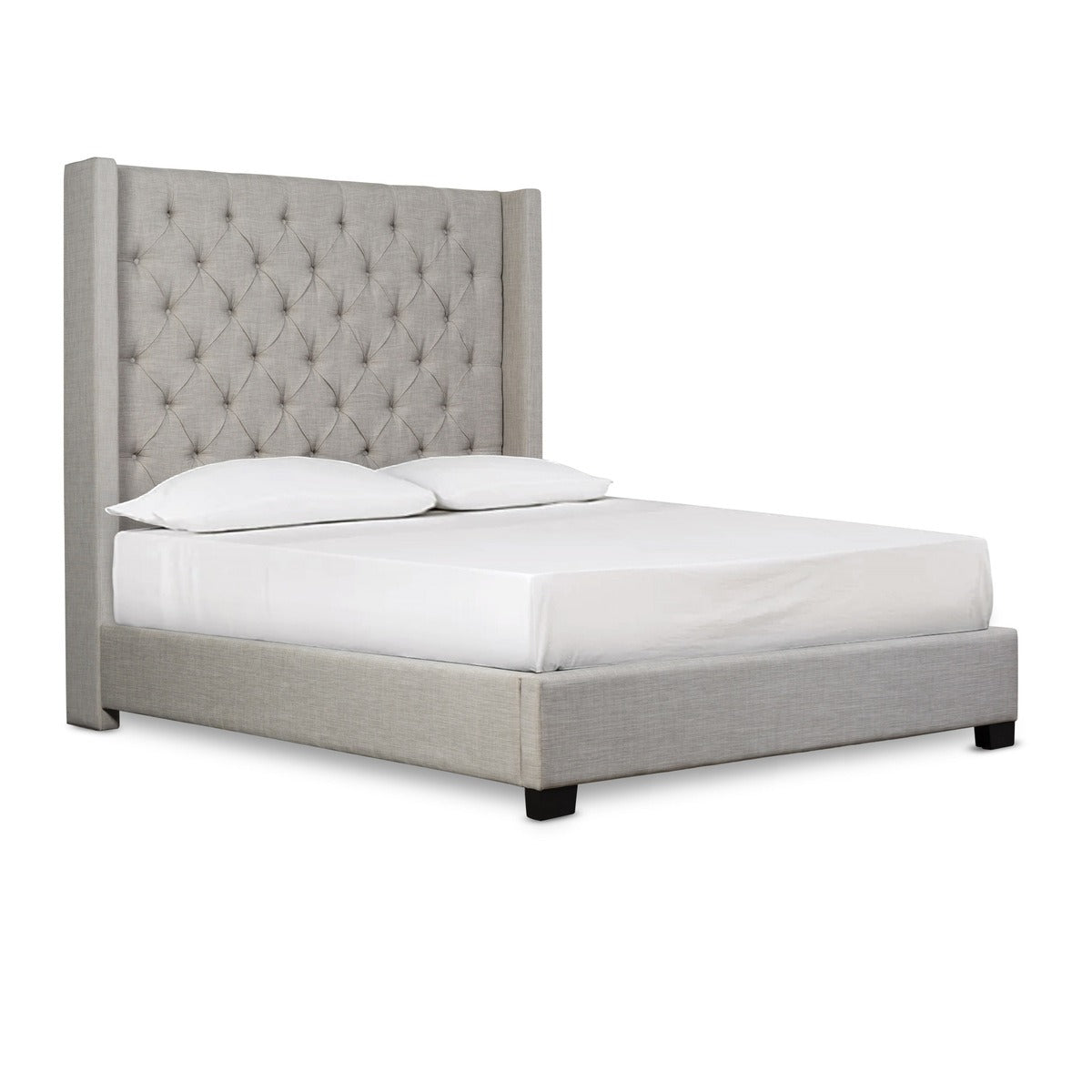 SH229NGRYK-1EK KING BED WITH GRAY FABRIC