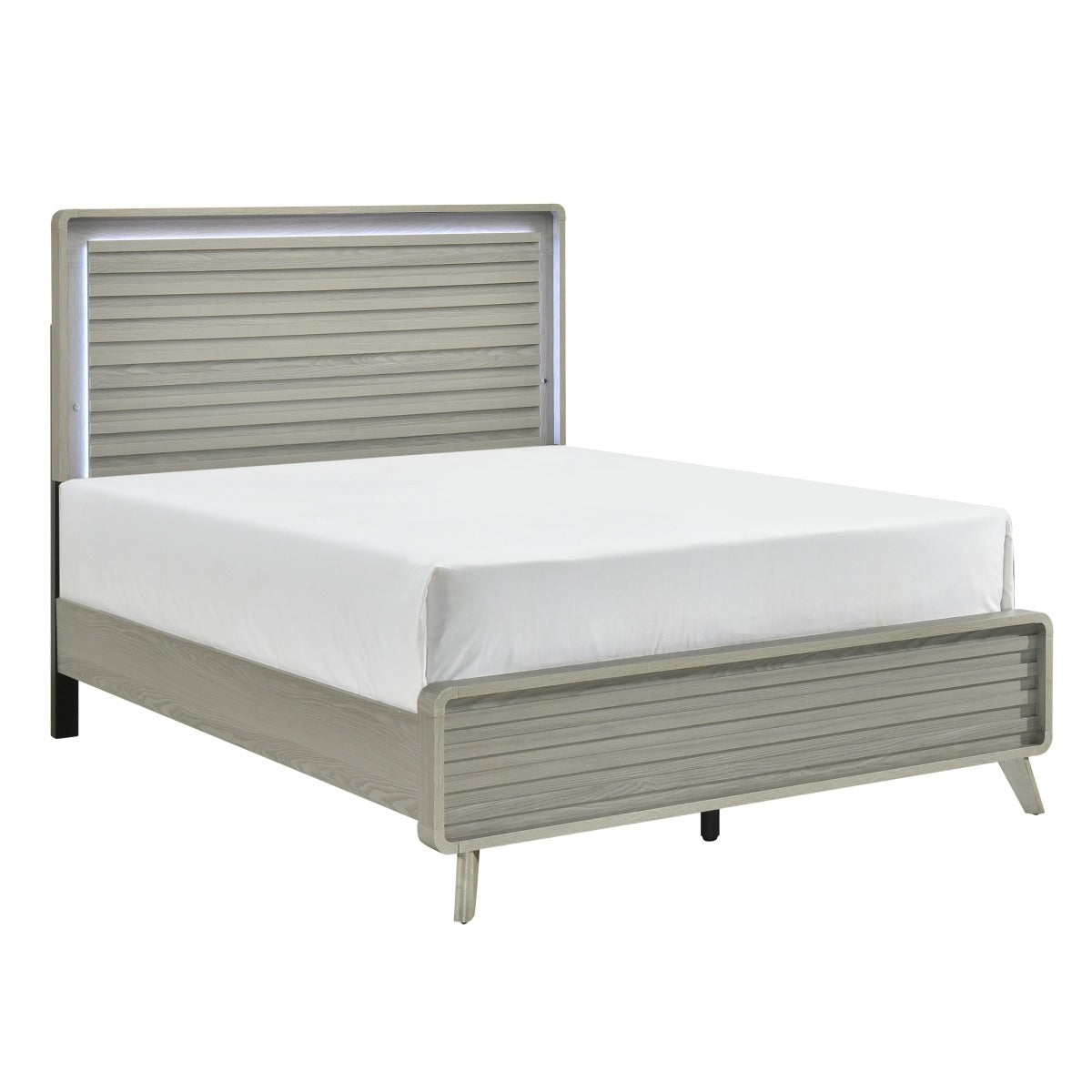SH2300K-1EK* KING BED W/LED, ANTIQUE GRAY