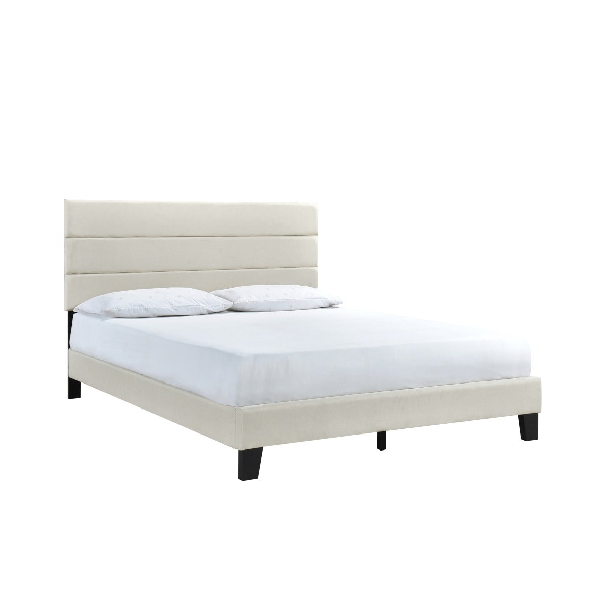 SH251BGEK-1EK KING PLATFORM BED W/ 13 SLATS, BEIGE