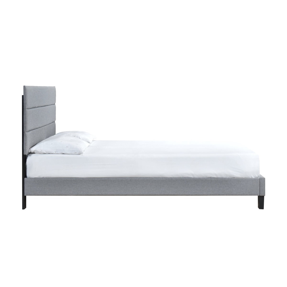 SH251GRY-1 QUEEN PLAFTORM BED W/ 13 SLATS, GRAY