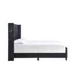 SH2618BLKK-1EK KING BED W/ TUFTED AND W/ SPEAKER & USB/TYPE C, BLACK VELVET