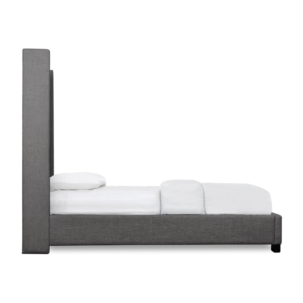 SH229NDGR-1 QUEEN BED WITH DARK GRAY FABRIC