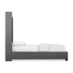 SH229NDGR-1 QUEEN BED WITH DARK GRAY FABRIC
