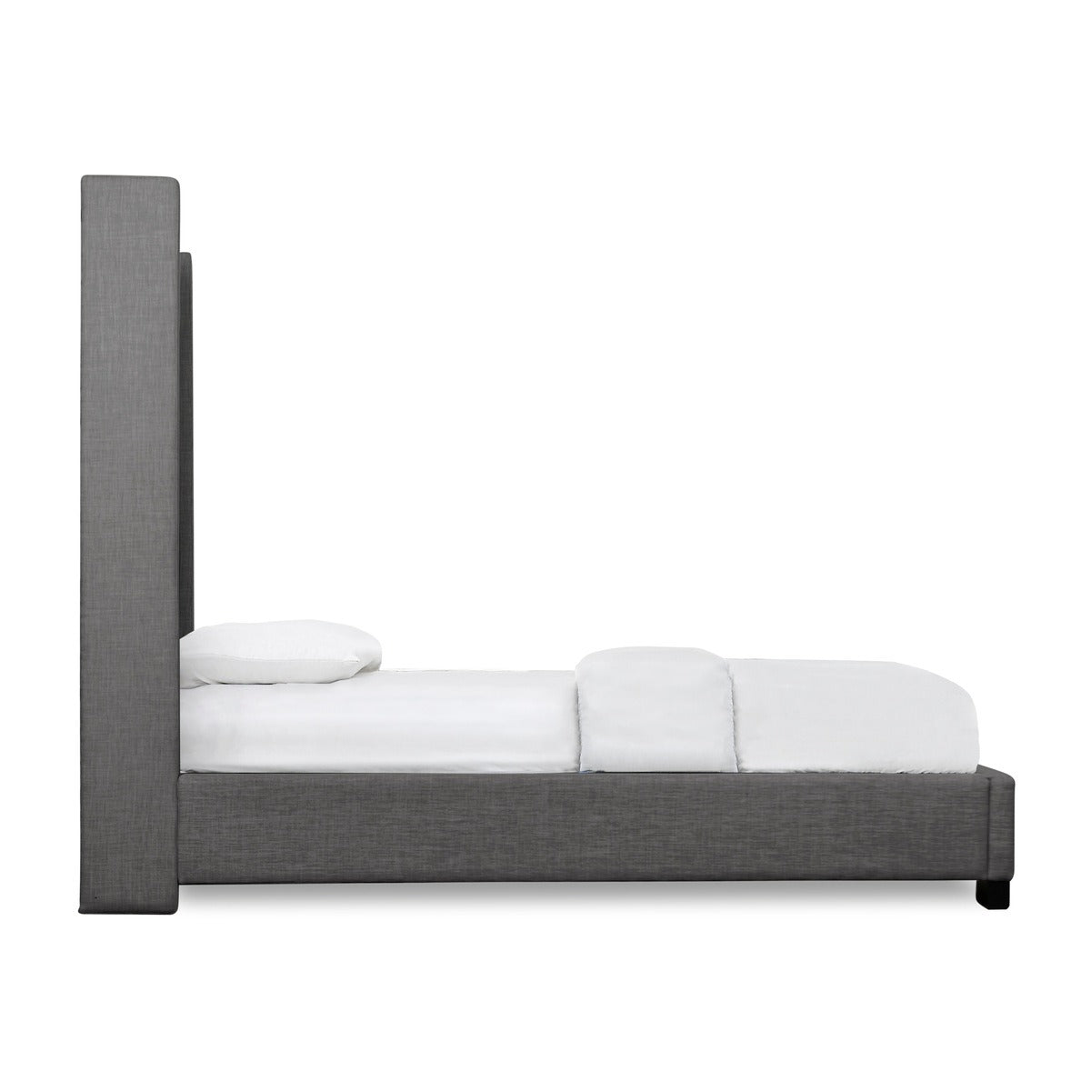 SH229NDGR-1 QUEEN BED WITH DARK GRAY FABRIC