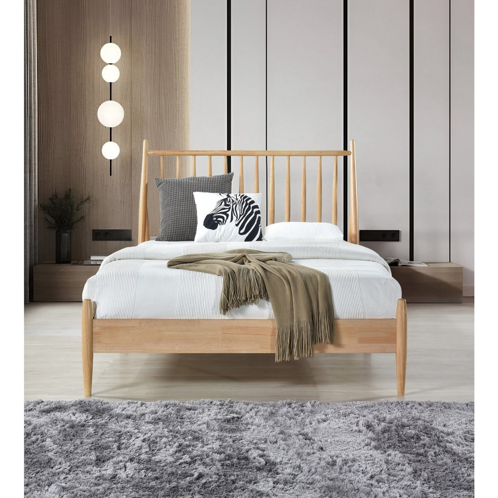 SH2225F-1 FULL SPINDLE WOOD BED, NATURAL FINISH
