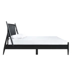 SH2225BLK-1 QUEEN SPINDLE WOOD BED, MATTE BLACK FINISH