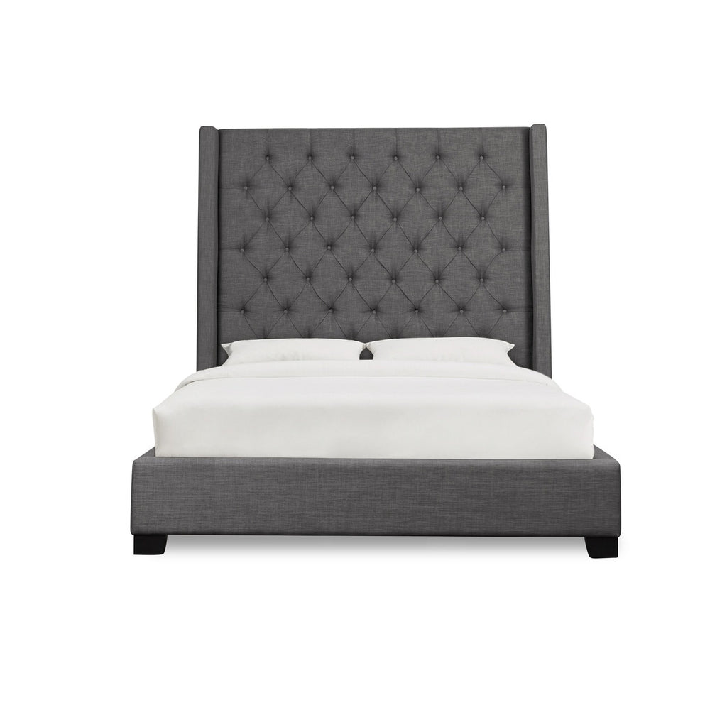 SH229NDGRK-1EK KING BED WITH DARK GRAY FABRIC