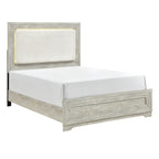 SH2319K-1EK* EK BED W/LED, ANTIQUE LIGHT GRAY