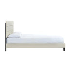 SH251BGEK-1EK KING PLATFORM BED W/ 13 SLATS, BEIGE