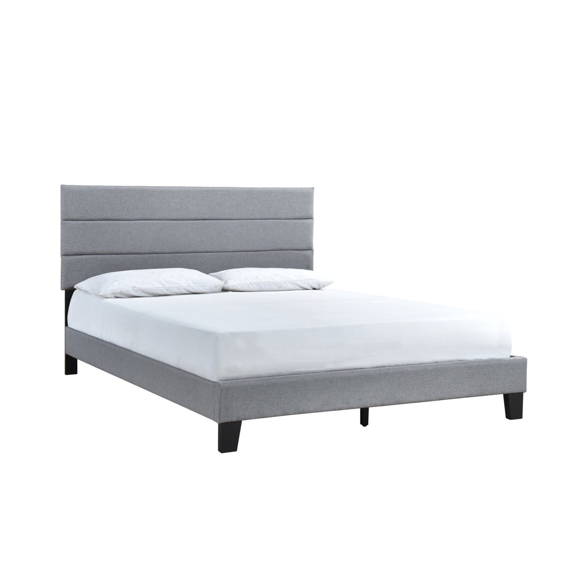 SH251GRYK-1EK KING PLATFORM BED W/ 13 SLATS, GRAY