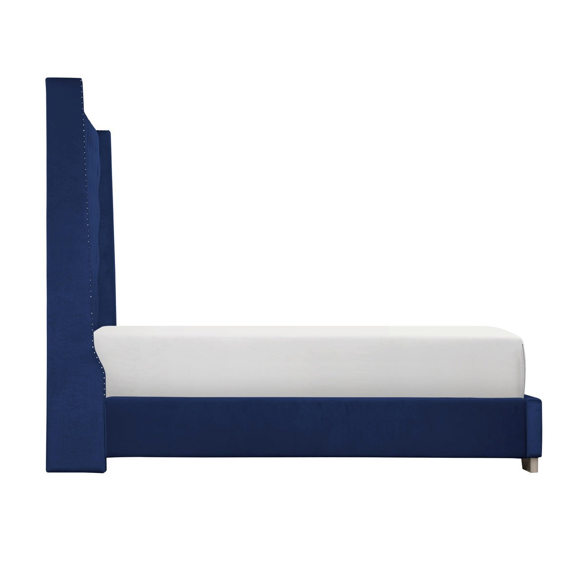 SH228BLU-1* UPHL VELVET QN BED, BLUE