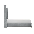 SH228KGRY-1* UPHL VELVET EK BED, GRAY