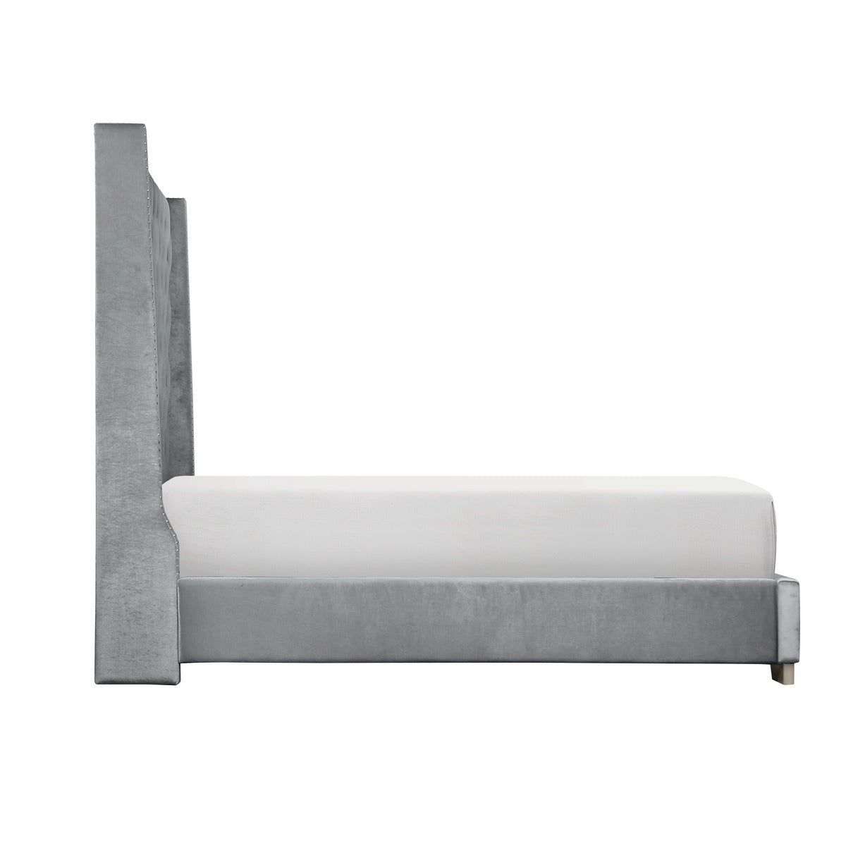 SH228KGRY-1* UPHL VELVET EK BED, GRAY