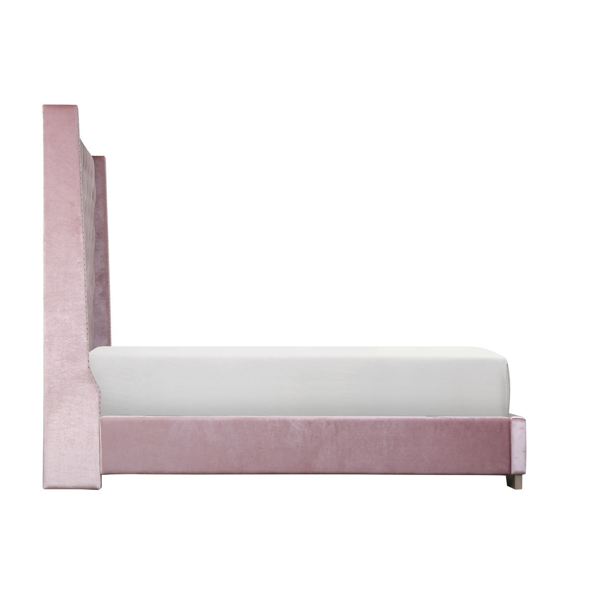 SH228PNK-1* UPHL VELVET QUEEN BED, PINK