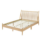 SH2225-1 QUEEN SPINDLE WOOD BED, NATURAL FINISH