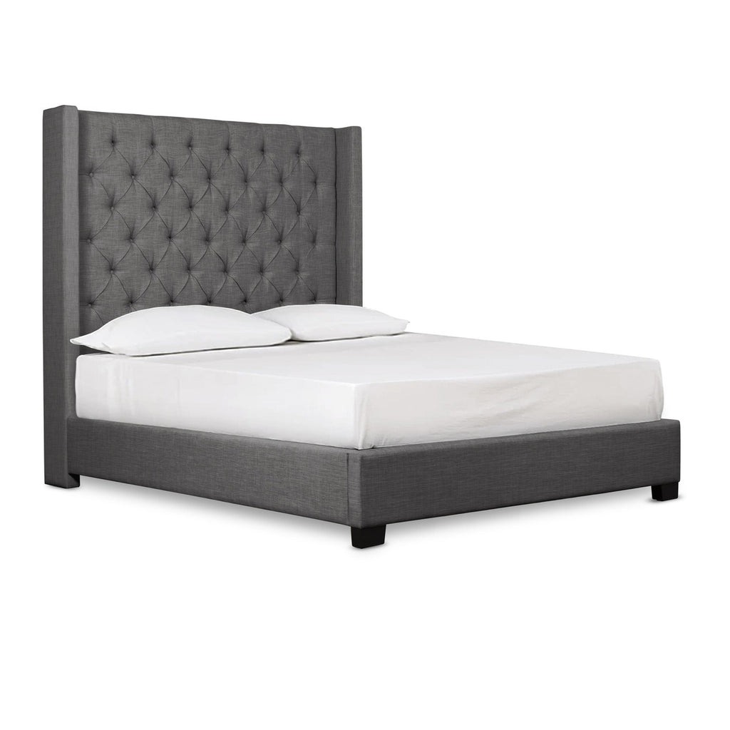 SH229NDGRK-1EK KING BED WITH DARK GRAY FABRIC