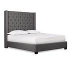 SH229NDGRK-1EK KING BED WITH DARK GRAY FABRIC