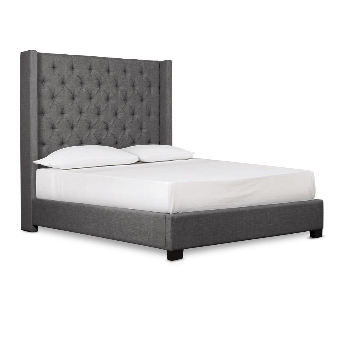 SH229NDGRK-1EK KING BED WITH DARK GRAY FABRIC