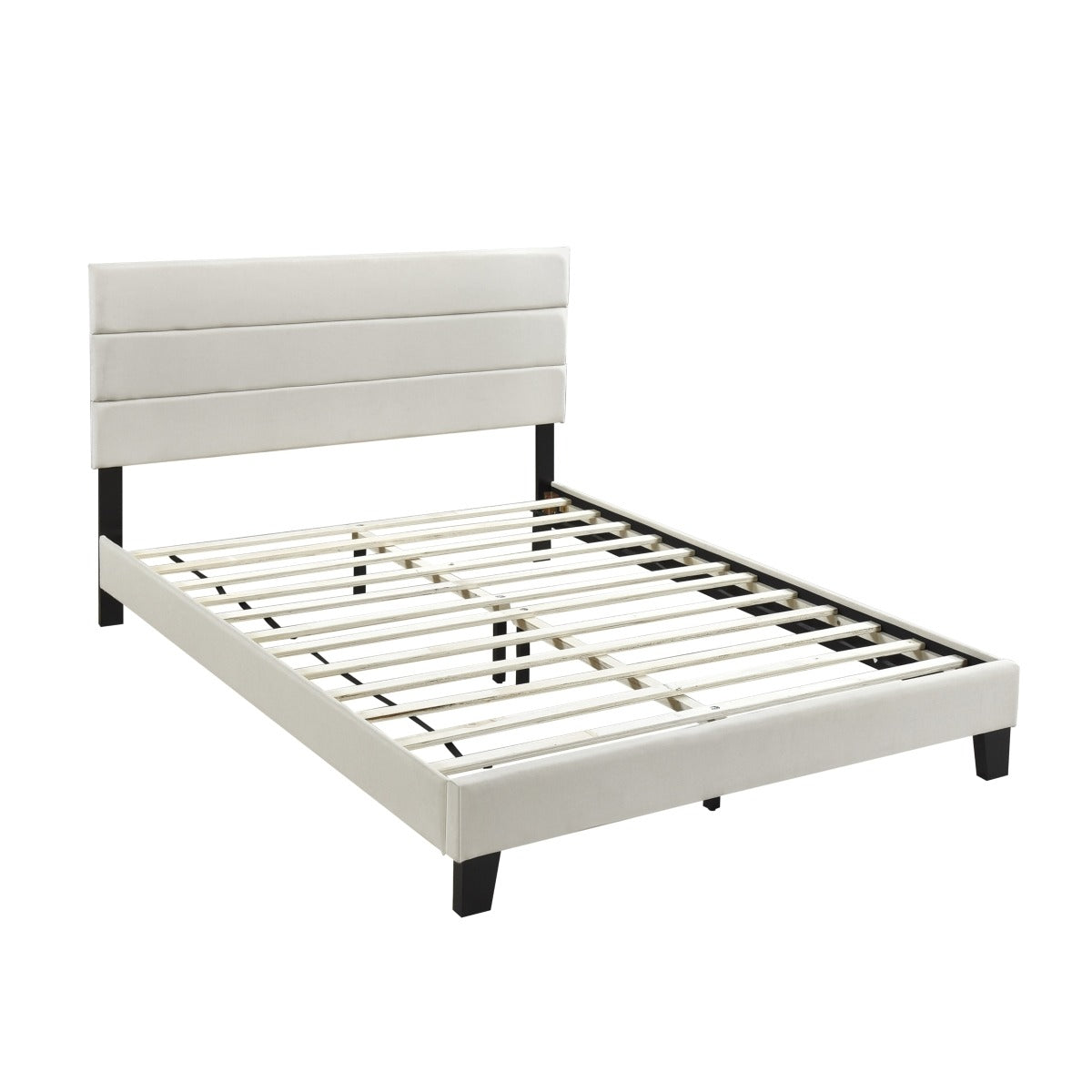 SH251BGE-1 QUEEN PLAFTORM BED W/ 13 SLATS, BEIGE