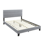SH251GRY-1 QUEEN PLAFTORM BED W/ 13 SLATS, GRAY