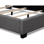 SH229NDGR-1 QUEEN BED WITH DARK GRAY FABRIC