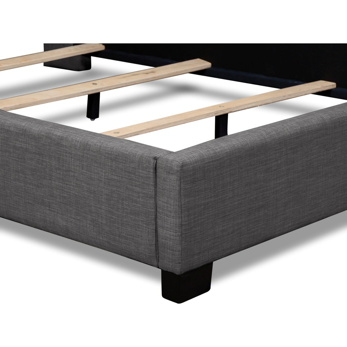SH229NDGR-1 QUEEN BED WITH DARK GRAY FABRIC