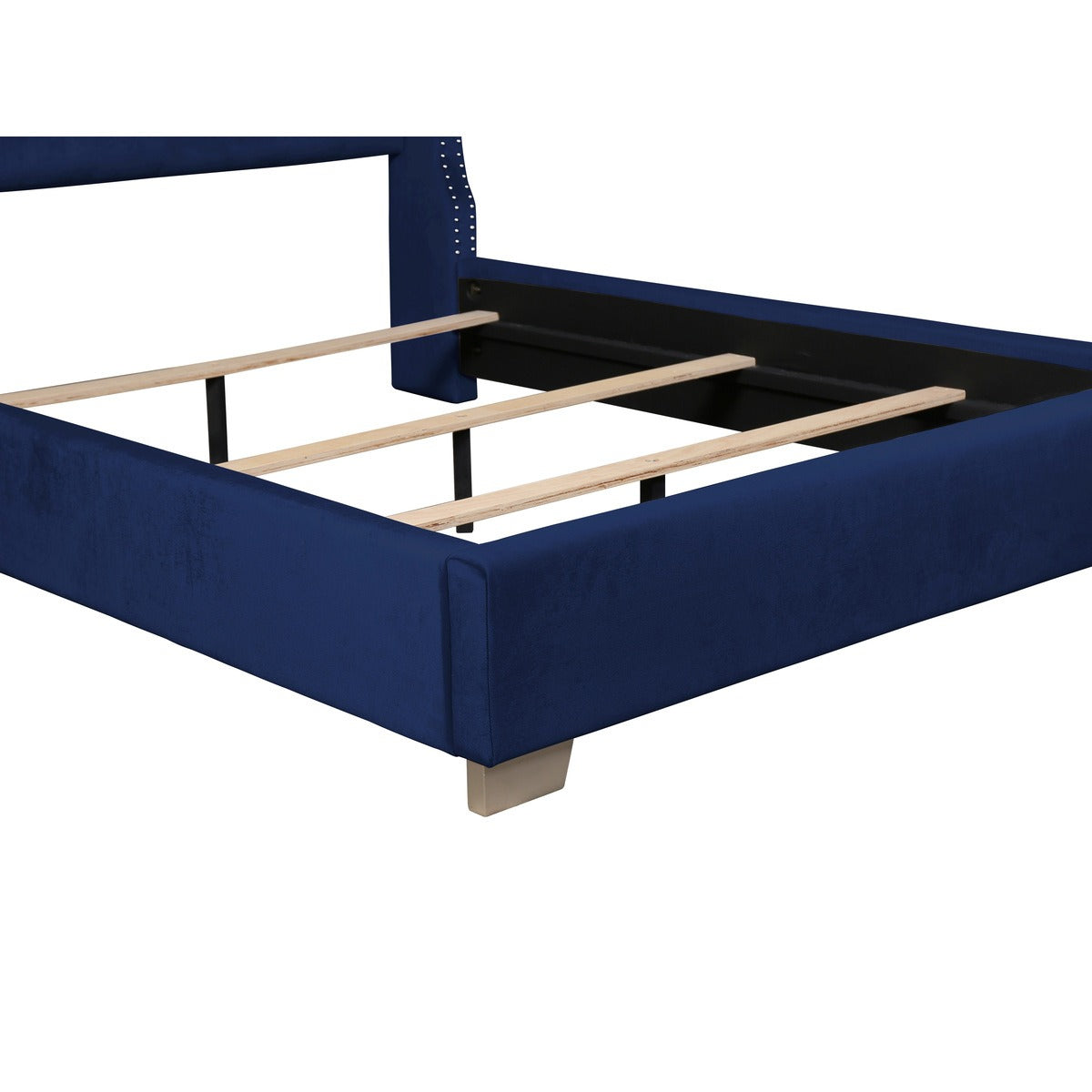 SH228BLU-1* UPHL VELVET QN BED, BLUE