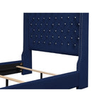 SH228BLU-1* UPHL VELVET QN BED, BLUE