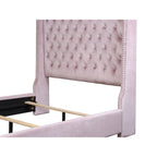 SH228KPNK-1* UPHL VELVET KING BED, PINK