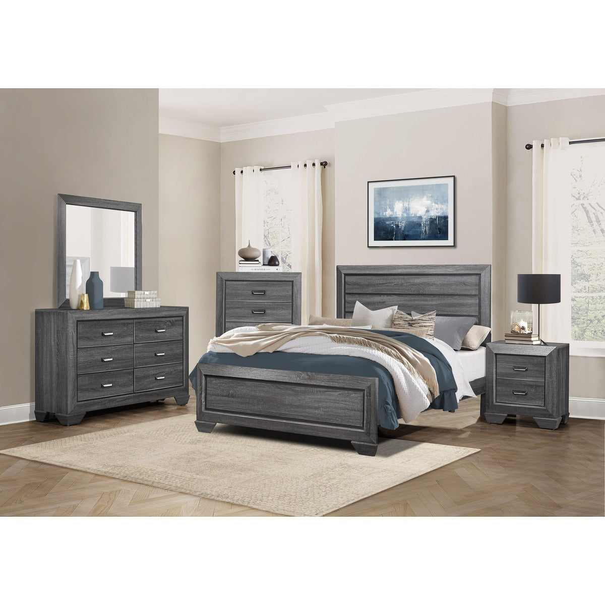 1904KGY-1EK* Eastern King Bed