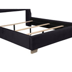 SH228BLK-1* UPHL VELVET QN BED, BLACK