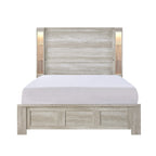 SH2525-1* QUEEN BED, LED LIGHTS AND OPEN SHELVES