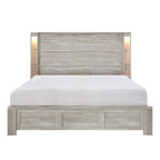 SH2525-1* QUEEN BED, LED LIGHTS AND OPEN SHELVES