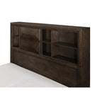 1753-1* Queen Platform Bed with Footboard Storage
