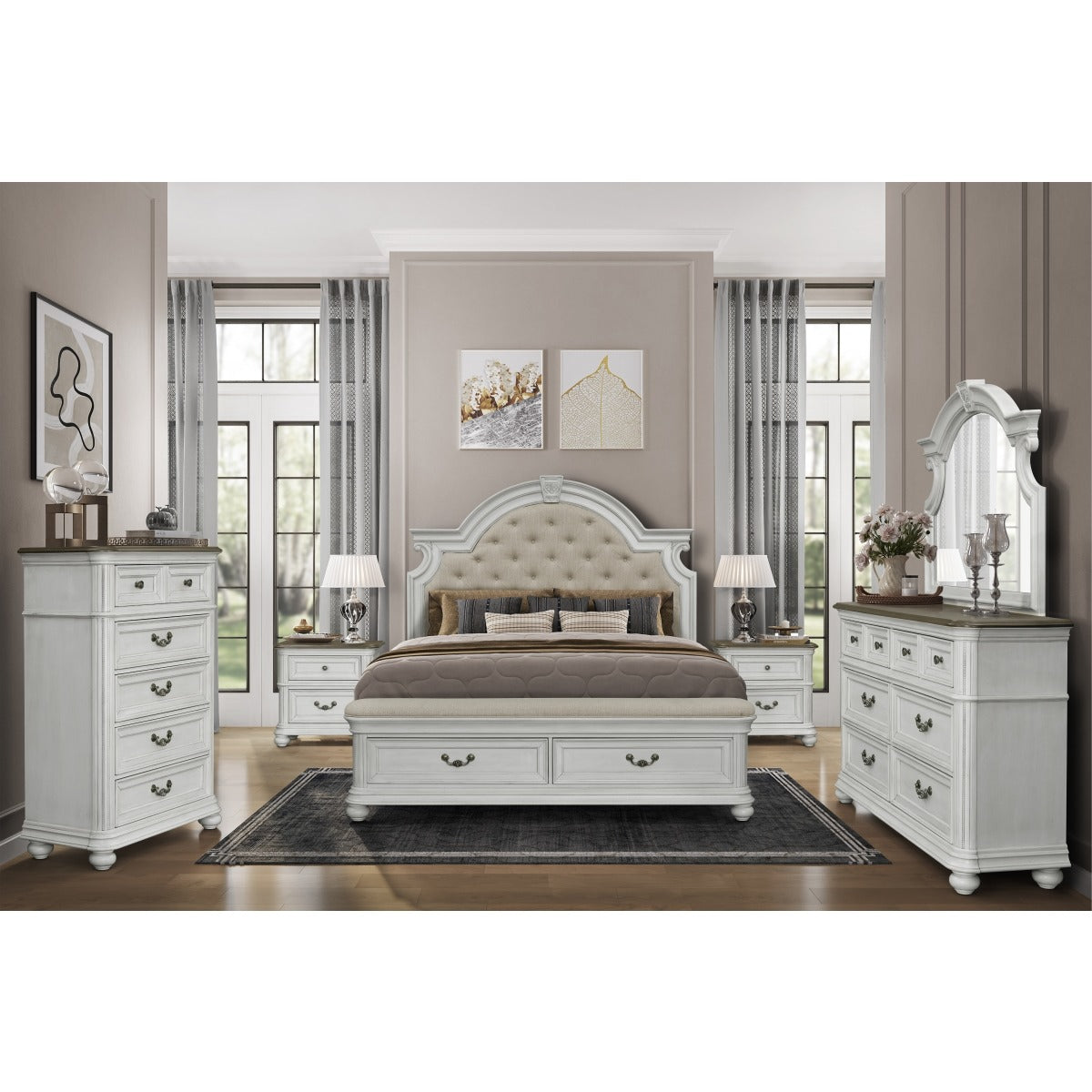SH2318WH-4 NIGHT STAND WITH USB +C, WHITE