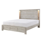 SH2525-1* QUEEN BED, LED LIGHTS AND OPEN SHELVES