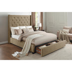 5877KBR-1EKDW* Eastern King Platform Bed with Storage Footboard