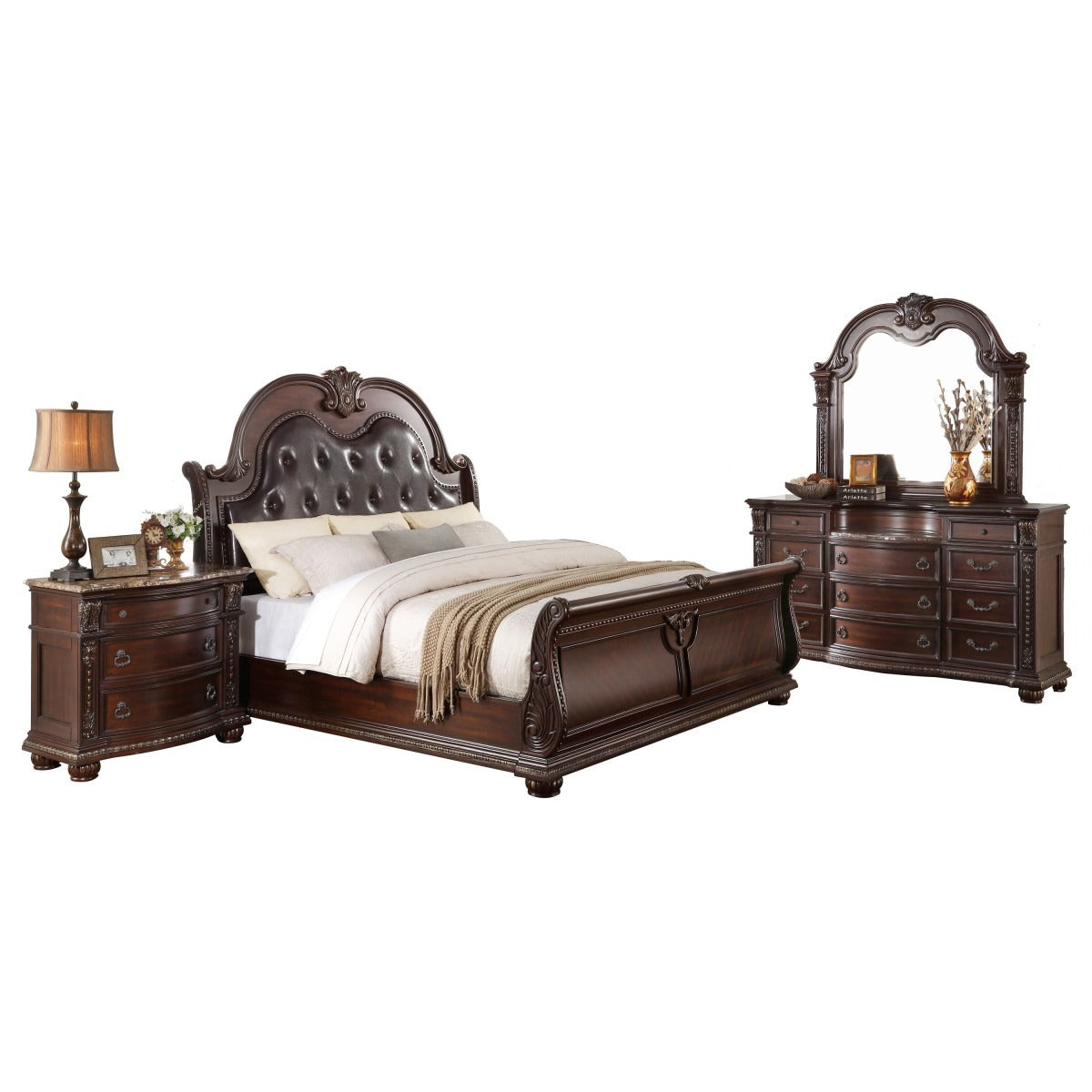 1757K-1EK* Eastern King Sleigh Bed