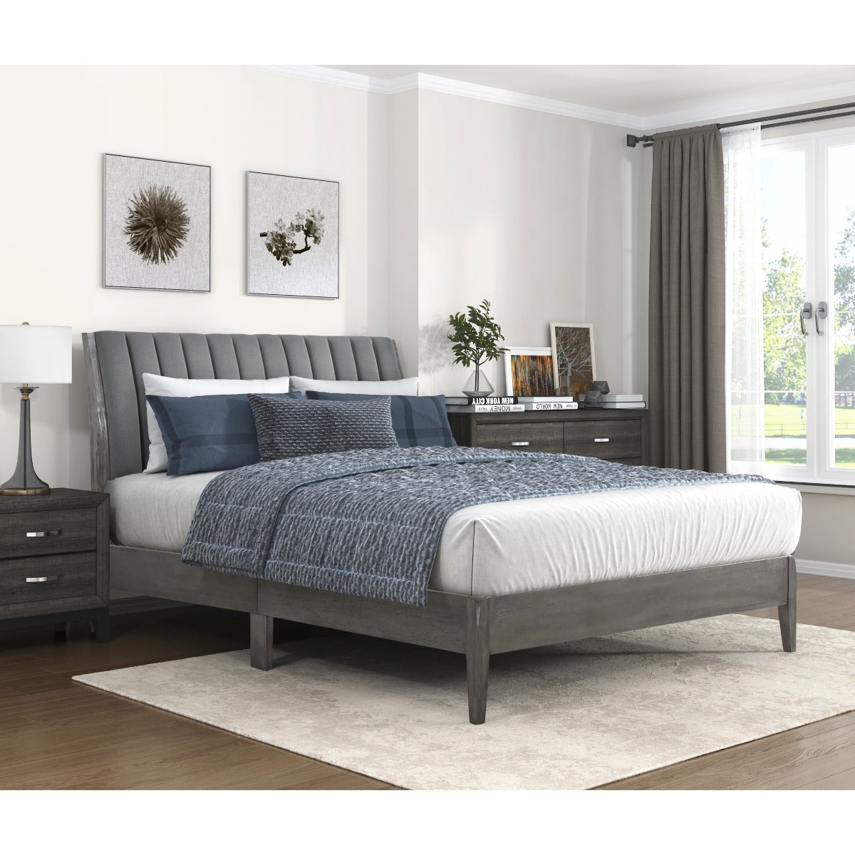 1492GYK-1EK Eastern King Platform Bed