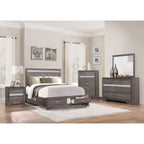1505K-1EK* Eastern King Platform Bed with Footboard Storage