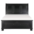 1714KBK-1EK* Eastern King Sleigh Platform Bed with Footboard Storage