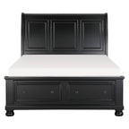 1714KBK-1EK* Eastern King Sleigh Platform Bed with Footboard Storage