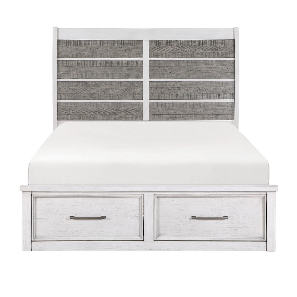 1303K-1EK* Eastern King Platform Bed with Footboard Storage