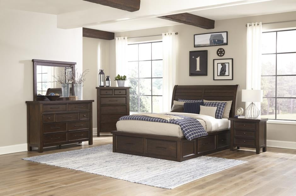 1559K-1EK* Eastern King Platform Bed with Storage Footboard and Side Rails