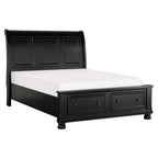 1714KBK-1EK* Eastern King Sleigh Platform Bed with Footboard Storage