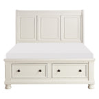 1714W-1* Queen Sleigh Platform Bed with Footboard Storage
