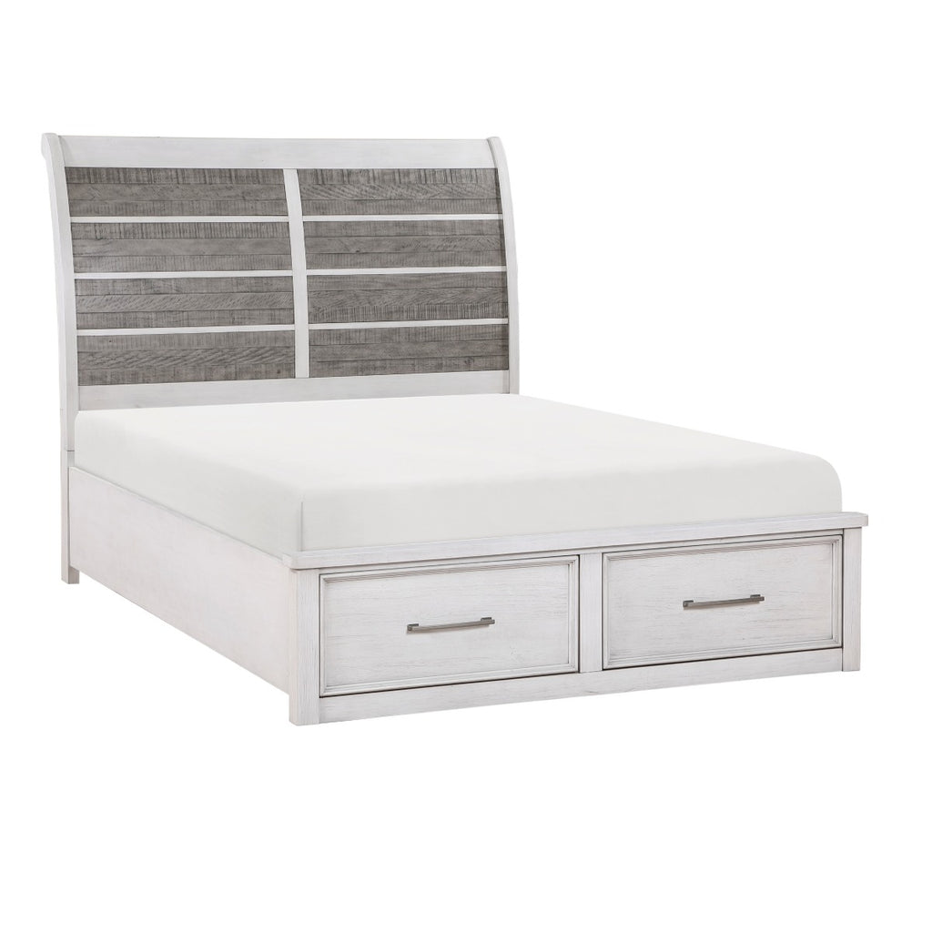 1303K-1EK* Eastern King Platform Bed with Footboard Storage