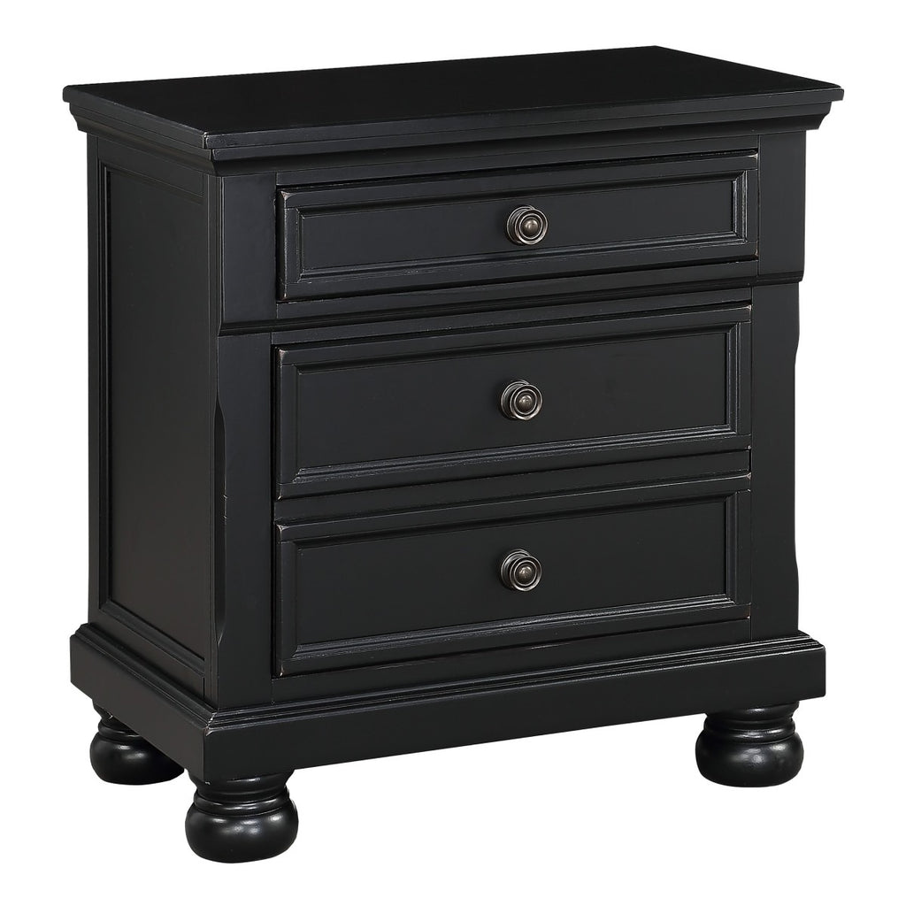 1714BK-4 Night Stand, Hidden Drawer