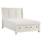 1714W-1* Queen Sleigh Platform Bed with Footboard Storage